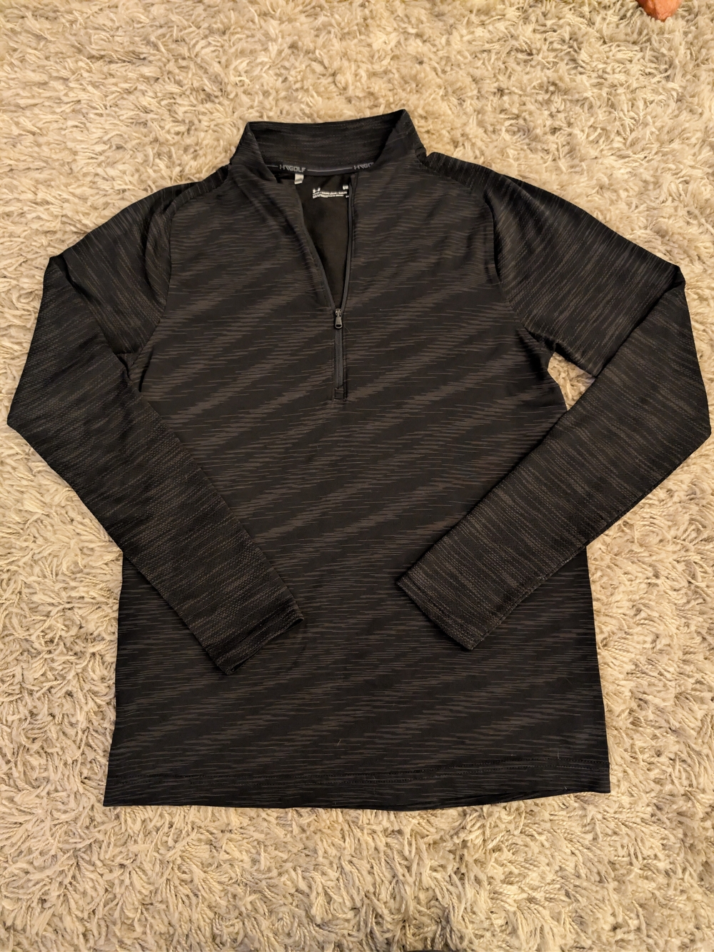 Under Armour Seamless 1/2 Zip Golf Pullover Men's Small Black